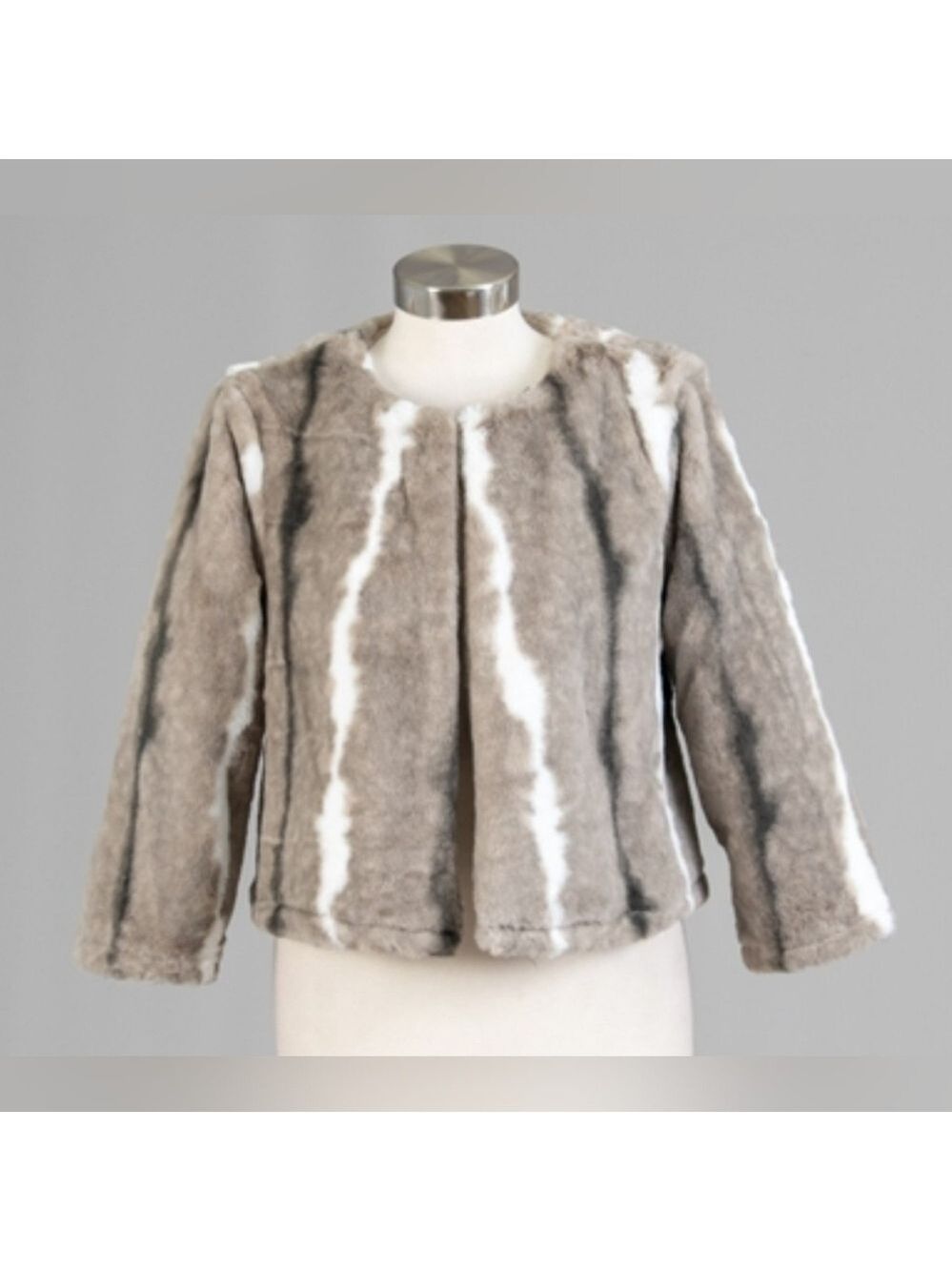 Nina Leonard | Mink Faux Fur Bolero Jacket